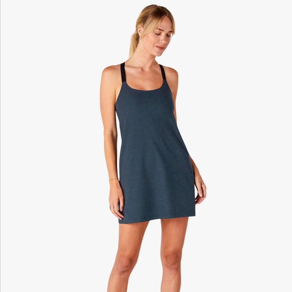 Beyond Yoga Move It Dress Athleisure Spacedye Navy Size Small